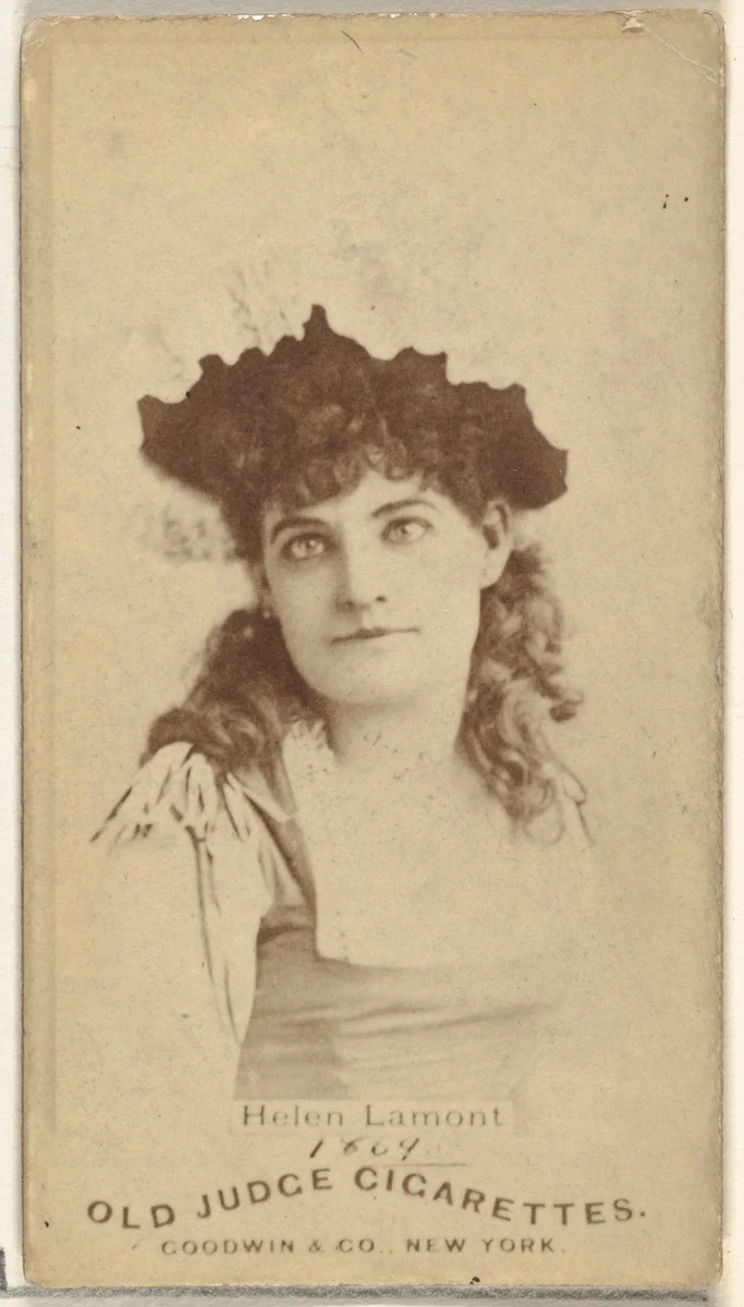 Helen Lamont, from the Actors and Actresses series (N171) for Old Judge Cigarettes by Goodwin & Company, photograph, 1886-1890