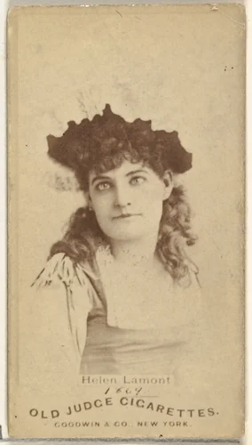 Helen Lamont, from the Actors and Actresses series (N171) for Old Judge Cigarettes by Goodwin & Company, photograph, 1886-1890