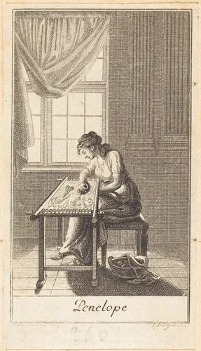 Penelope by Daniel Berger; Daniel Nikolaus Chodowiecki, print, 1780