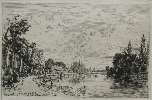 Noyant by Maxime Lalanne, print, 1883