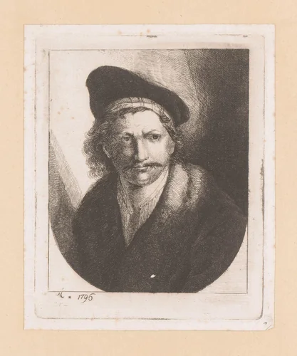 Portret van Rembrandt Harmensz. van Rijn by Johann Friedrich Morgenstern, print, 1796