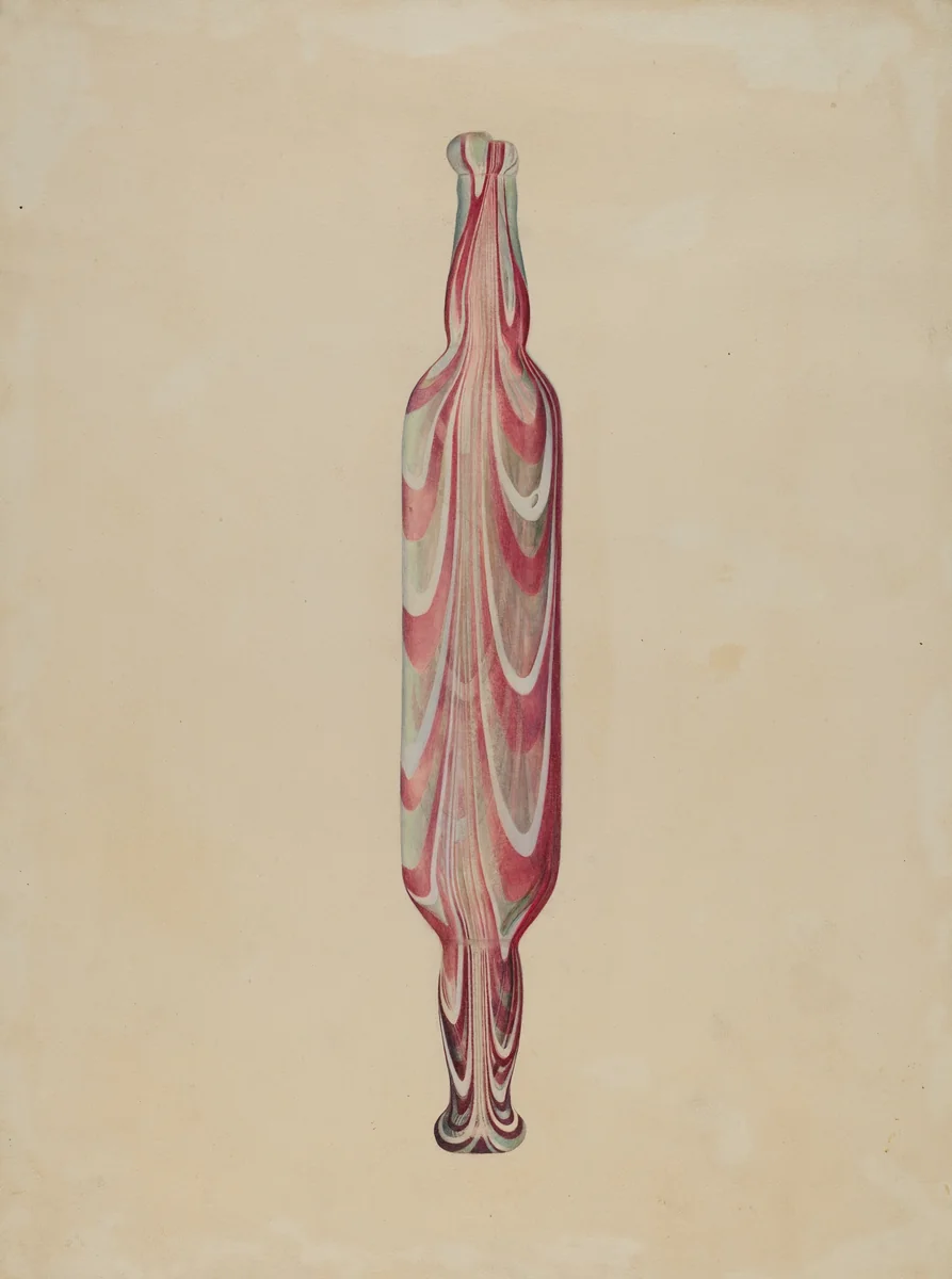 Rolling Pin (Glass) by Donald Williams, index of american design, 1938