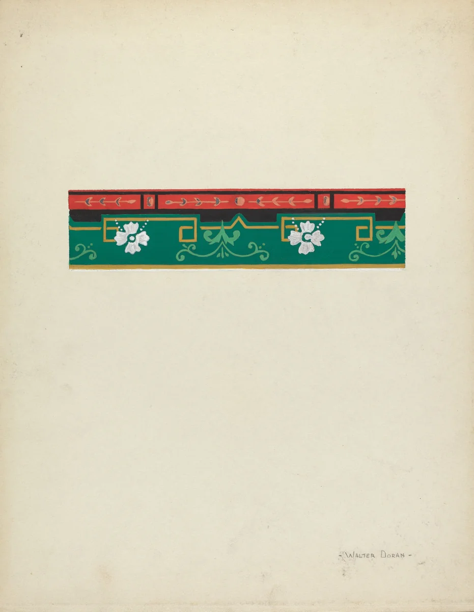 Wallpaper Border by Walter Doran, index of american design, 1940