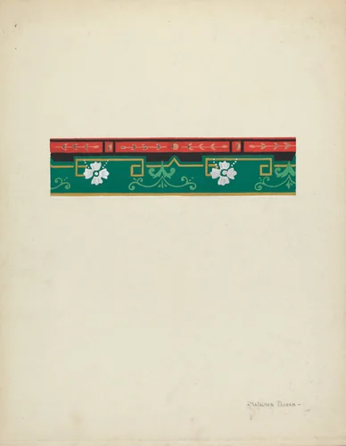 Wallpaper Border by Walter Doran, index of american design, 1940