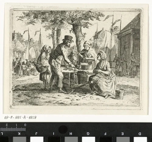 Mosselverkoopsters by Christiaan Meijer, print, 1803-1808