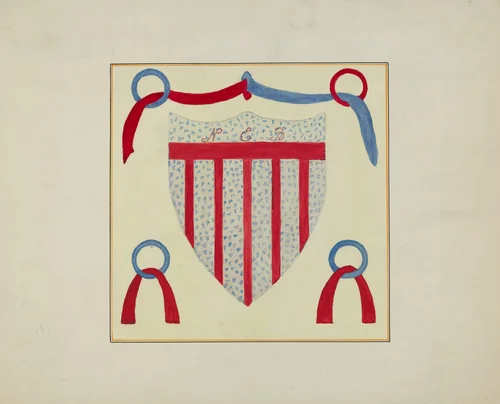 Quilt (One Square) by Cornelius Christoffels; Margaret Linsley, index of american design, 1936