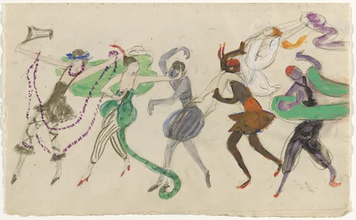 Costume design for artist's ballet Orphée of the Quat-z-arts by Florine Stettheimer, drawing, 1912