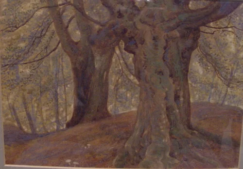 Burnham Beeches by Thomas Charles Farrer, artwork, 1874