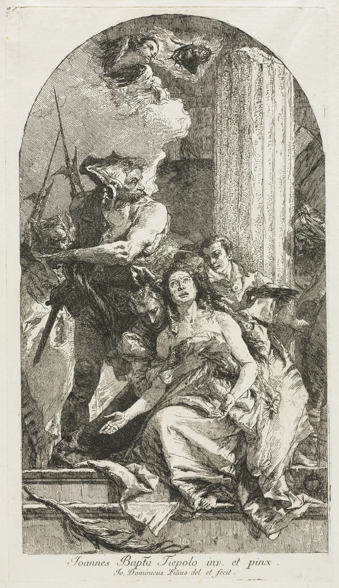 Martyrdom of St. Agatha by Giovanni Domenico Tiepolo, print, 1747-1804