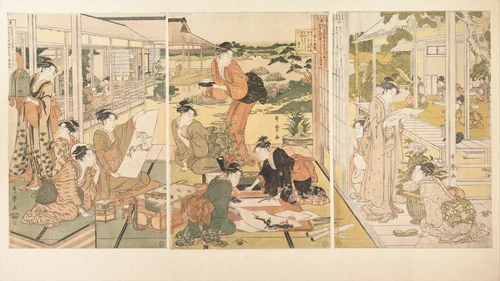 The Four Accomplishments (Kinkishoga) by Kitagawa Utamaro (喜多川歌麿), print, 1778-1790