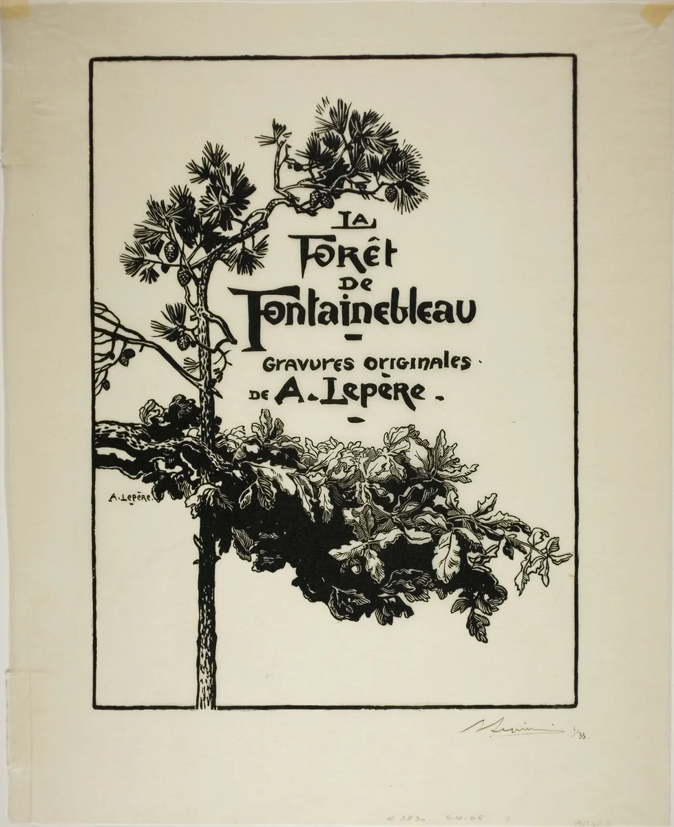 Frontispiece to La Forêt de Fontainebleau by Louis Auguste Lepère, print, 1908