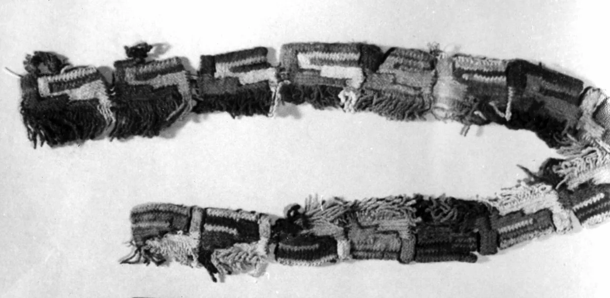 Fragment (Border) by Nazca Nazca Valley, textile, -100-200