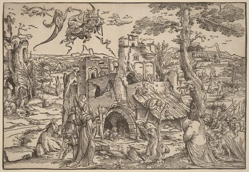 The Temptation of Saint Anthony by Jan Wellens de Cock, print, 1522