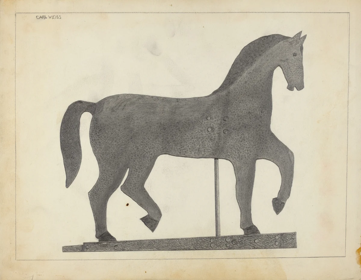 Horse Weather Vane by Carl Weiss, index of american design, 1939