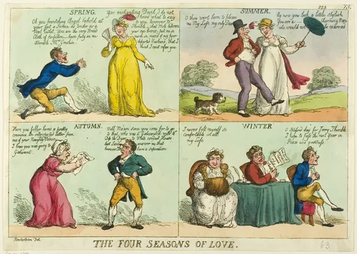 The Four Seasons of Love by Thomas Rowlandson, print, 1814