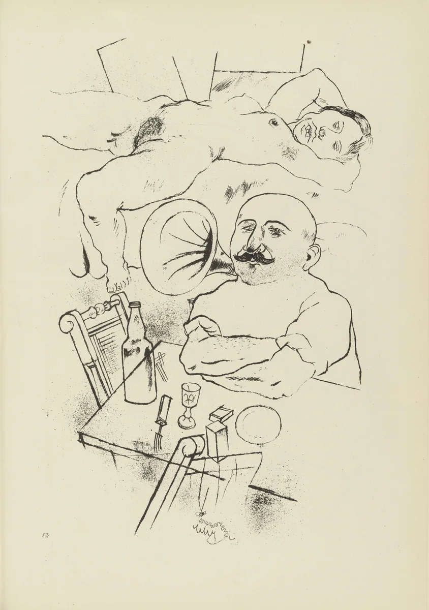 Athlet (plate, folio 100) from Ecce Homo by George Grosz, illustrated book, 1922