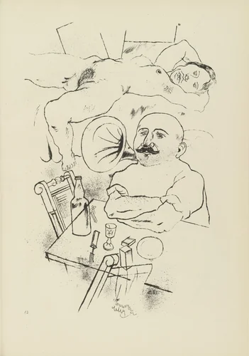 Athlet (plate, folio 100) from Ecce Homo by George Grosz, illustrated book, 1922