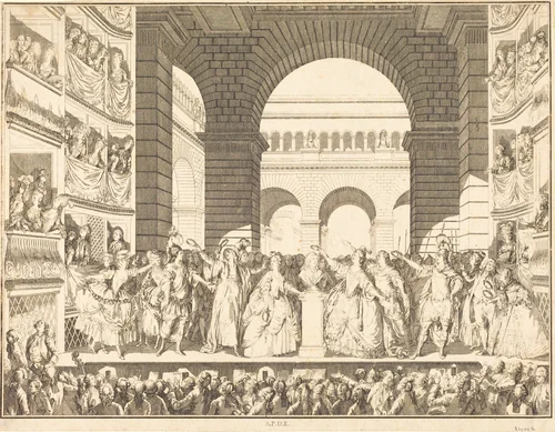 Couronnement de Voltaire (The Crowning of Voltaire) by Charles-Etienne Gaucher
Jean-Michel Moreau the Younger, print, 1782