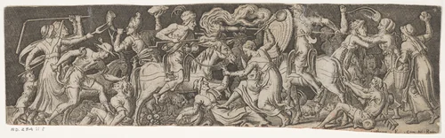 Plate from "Combats et Triomphes" by Etienne Delaune, print, 1540-1583