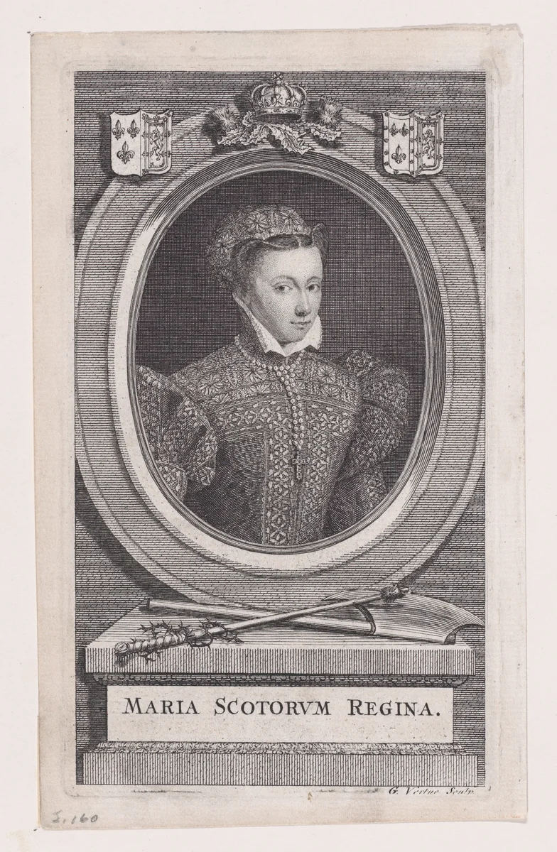Mary, Queen of Scots by George Vertue, print, 1700-1750