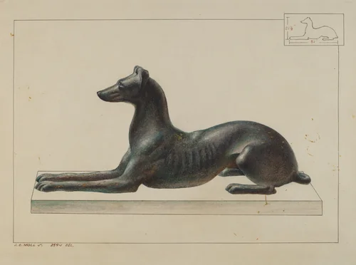 Greyhound by John B. Moll, index of american design, 1938