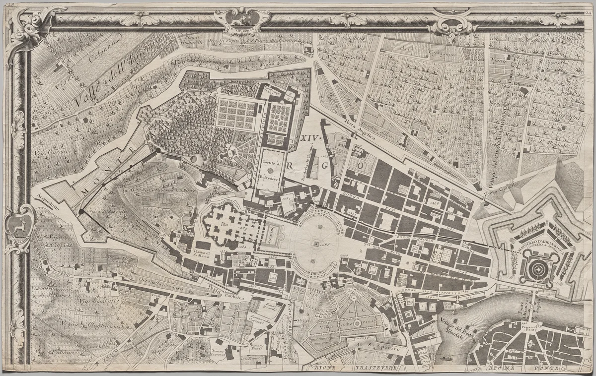 Nuova pianta di Roma data in luce da Giambattista Nolli l’anno MDCCXLVII, known as La Pianta Grande di Roma by Giovanni Battista Nolli, print, 1748
