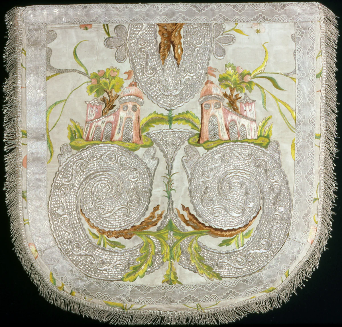 Hood by France or England, textile, 1775-1825