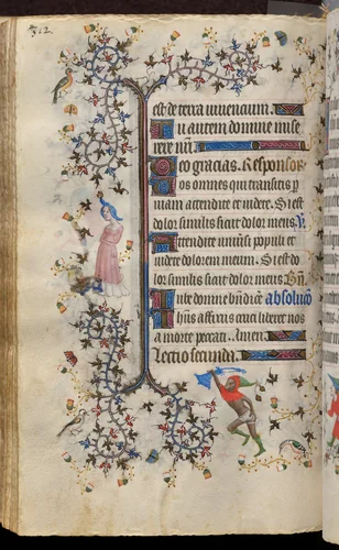 Hours of Charles the Noble, King of Navarre (1361-1425): fol. 156v, Text by Master of the Brussels Initials and Associates, book, 1400-1410