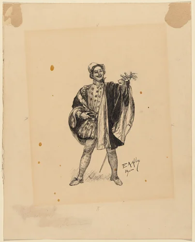 Costumed Actor by Edwin Austin Abbey, drawing, 1890