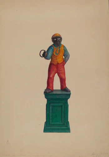 Iron Hitching Post by Harry Jennings, index of american design, 1937