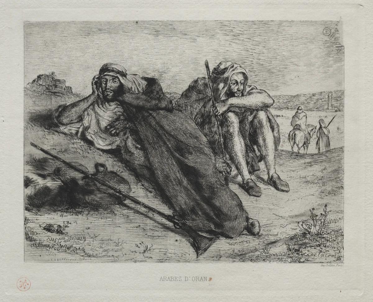 Arabes d'Oran by Eugène Delacroix, print, 1833