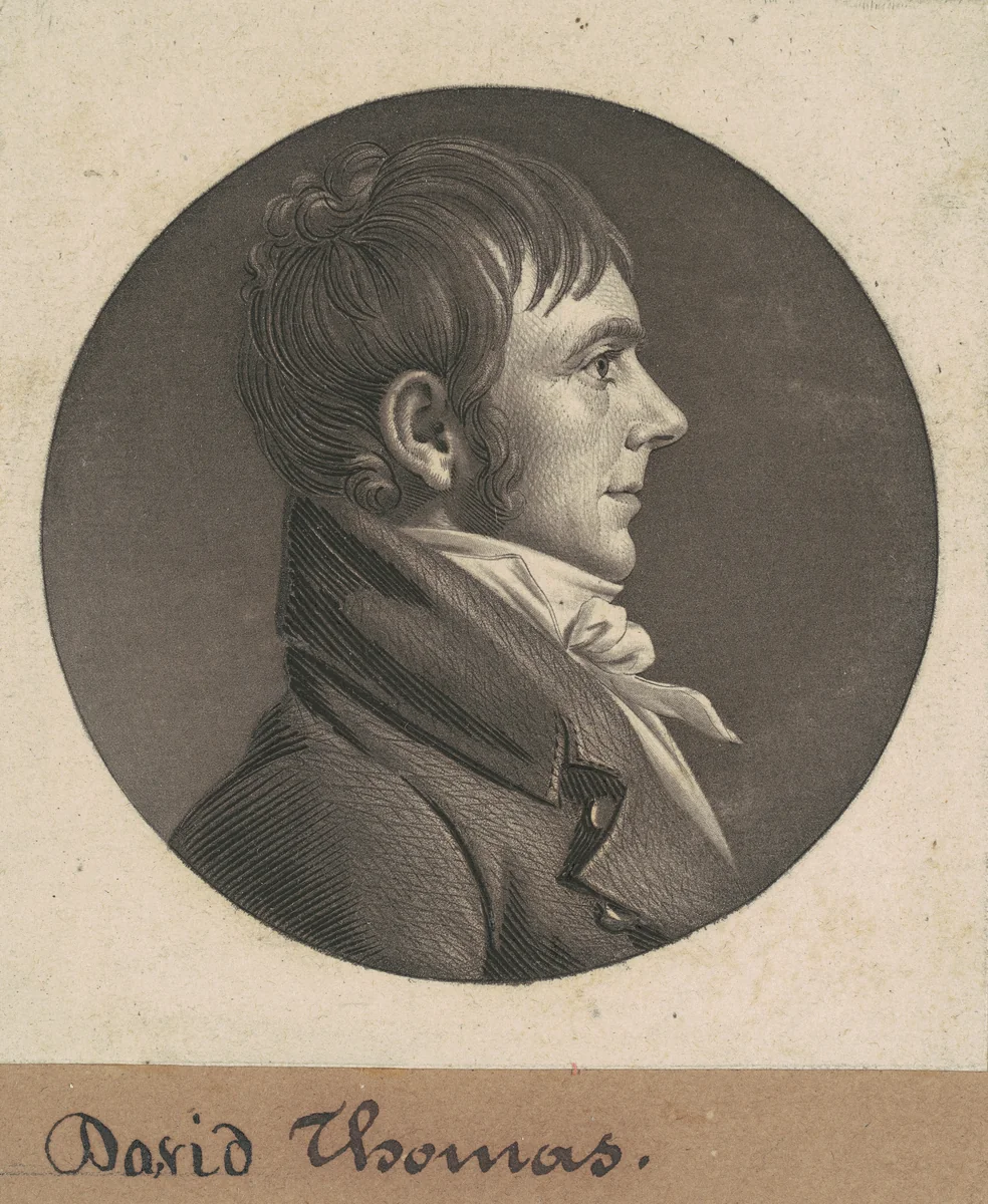 David Thomas by Charles B. J. Févret de Saint-Mémin, print, 1807