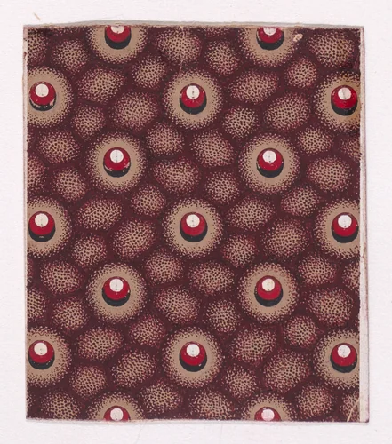 Textile Design with Alternating Pearls over an Abstrack Honeycomb Pattern by anonymous, drawing, 1840