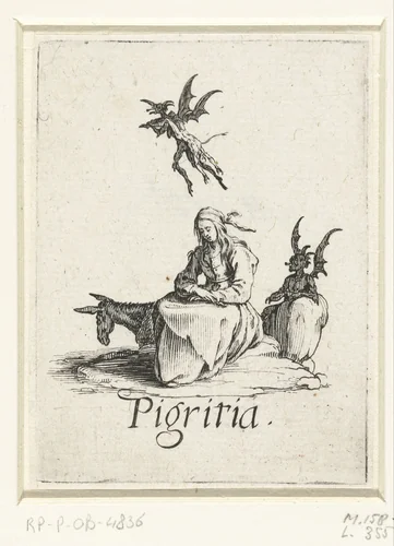 Luiheid by Jacques Callot, print, 1618-1625