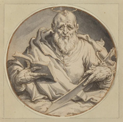 Saint Matthew by Jacques de Gheyn II, drawing, 1585-1590