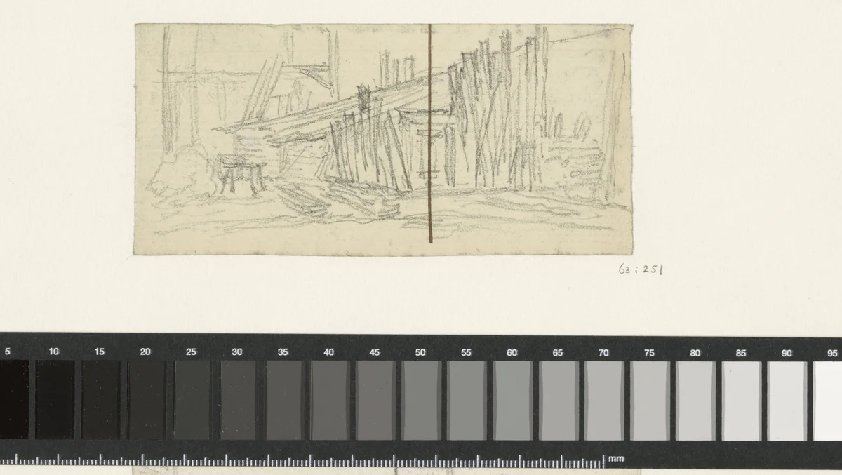 Houtwerf by Georges Michel, drawing, 1773-1843