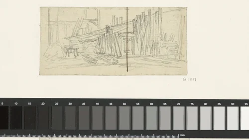 Houtwerf by Georges Michel, drawing, 1773-1843