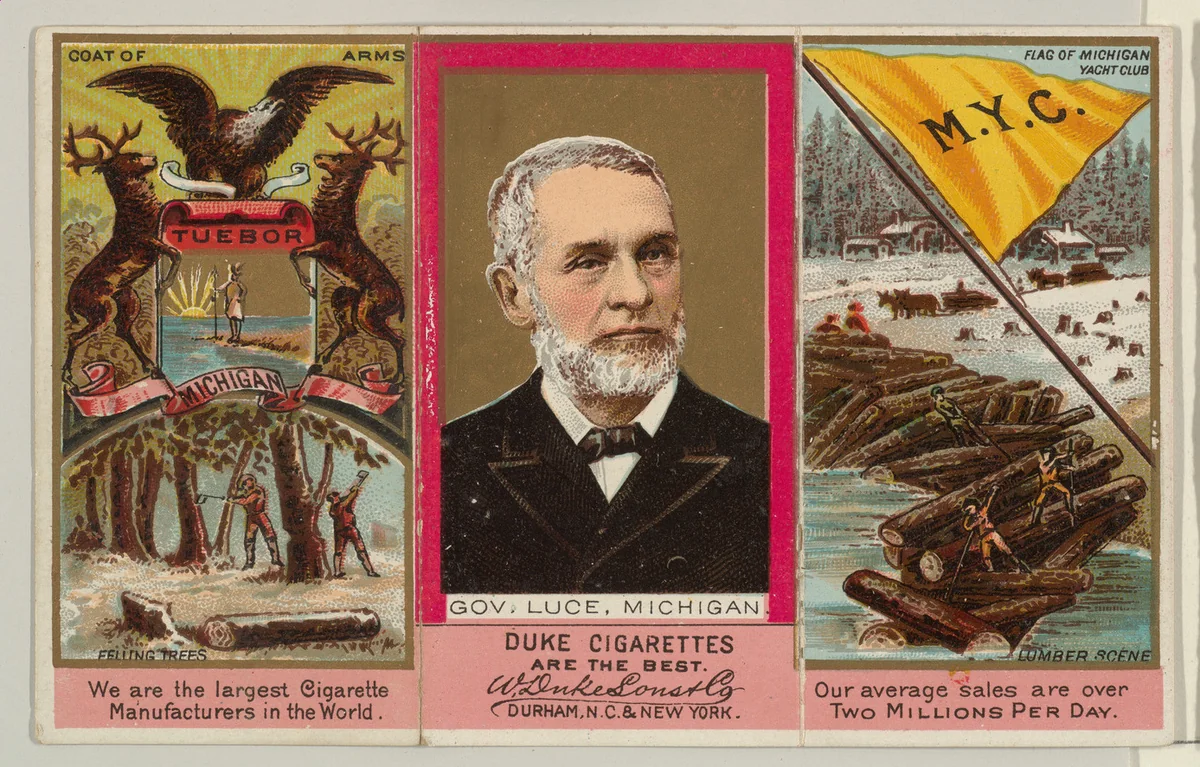 Governor Luce, Michigan, from "Governors, Arms, Etc." series (N133-2), issued by Duke Sons & Co. by W. Duke, Sons & Co., print, 1885-1892