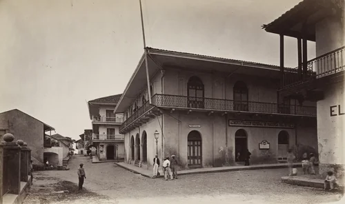 Palace of the President, Panama by Eadweard Muybridge, photograph, 1875