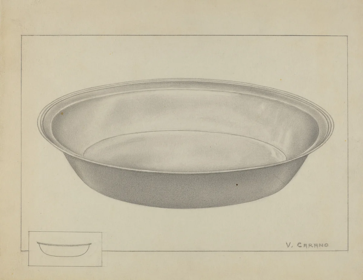 Silver Basin by Vincent Carano, index of american design, 1936