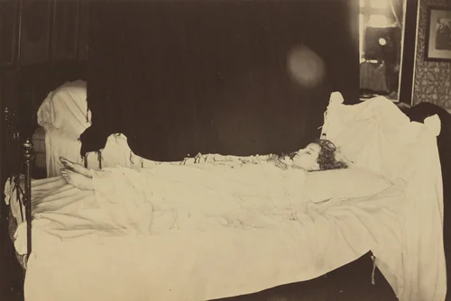 Deathbed Study of Adeline Grace Clogstoun by Julia Margaret Cameron, photograph, 1872