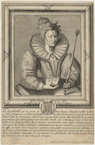 Queen Elizabeth by Crispijn van de Passe I, print, 1565-1637