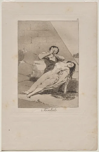 Tantalus, Plate 9 by Francisco de Goya, print, 1799