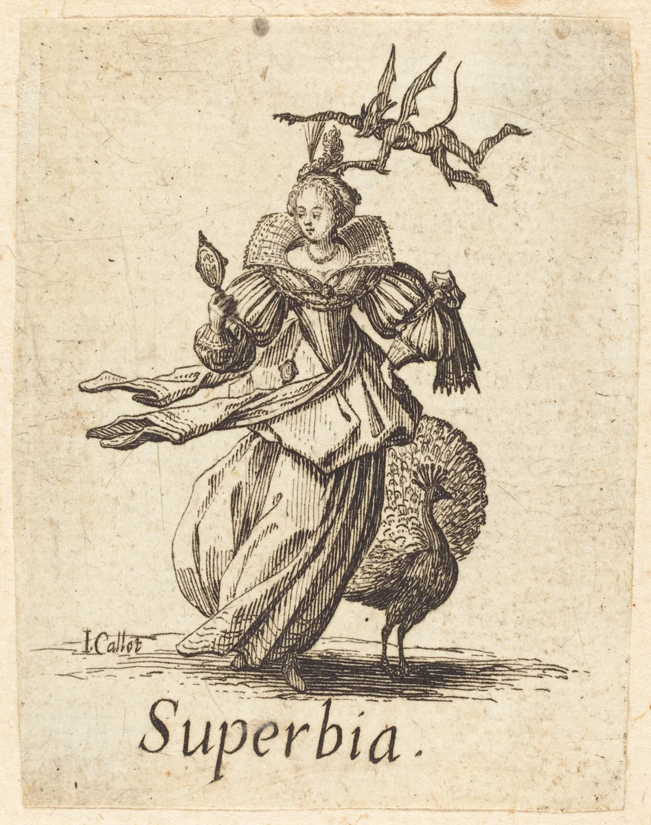 Pride (Vanity) by Jacques Callot, print, 1621