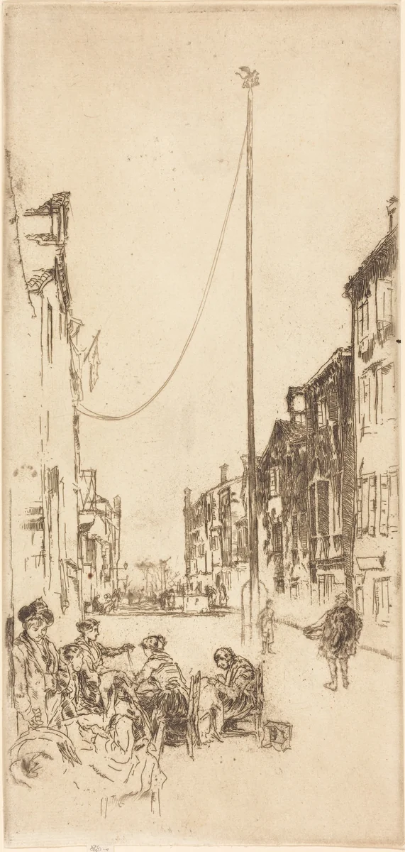 The Venetian Mast by James McNeill Whistler, print, 1879-1880