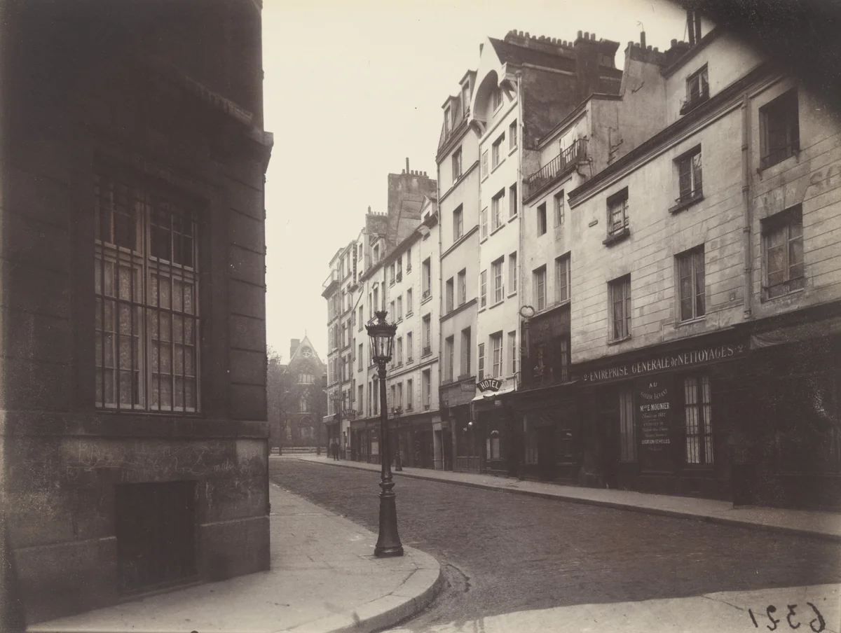 Rue Boutebrie by Eugène Atget, photograph, 1922