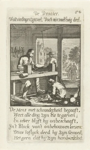 Draaier by Caspar Luyken, print, 1694