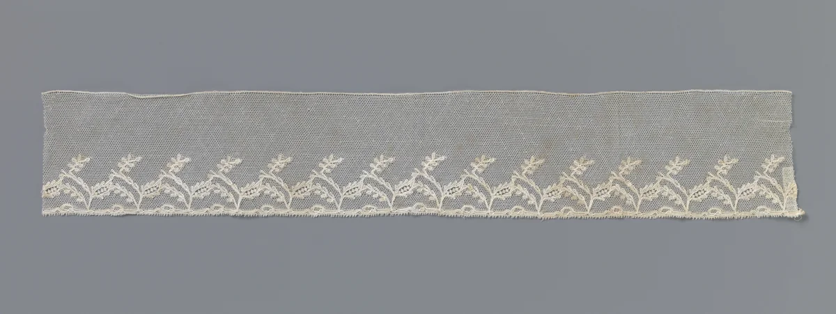 Strook kloskant met v-vormende takken waaraan een korenaar by anonymous, other, 1805-1815