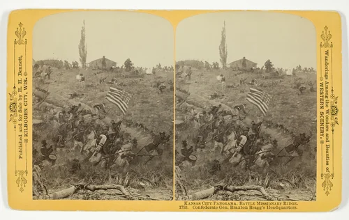 Confederate Gen. Braxton's Bragg's Headquarters, No. 1753 from the series "Kansas City Panorama. Battle Missionary Ridge" by Henry Hamilton Bennett, photograph, 1889