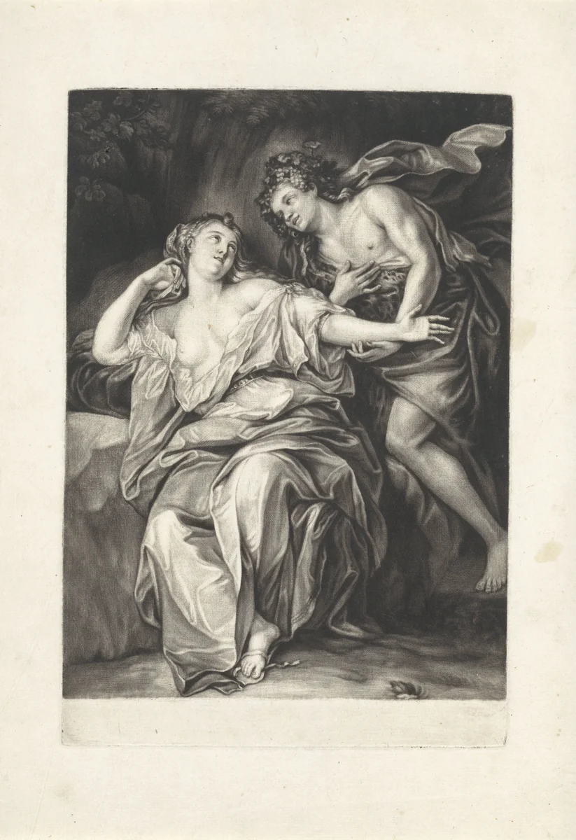 Venus en Bacchus (?) by anonymous, print, 1650-1800